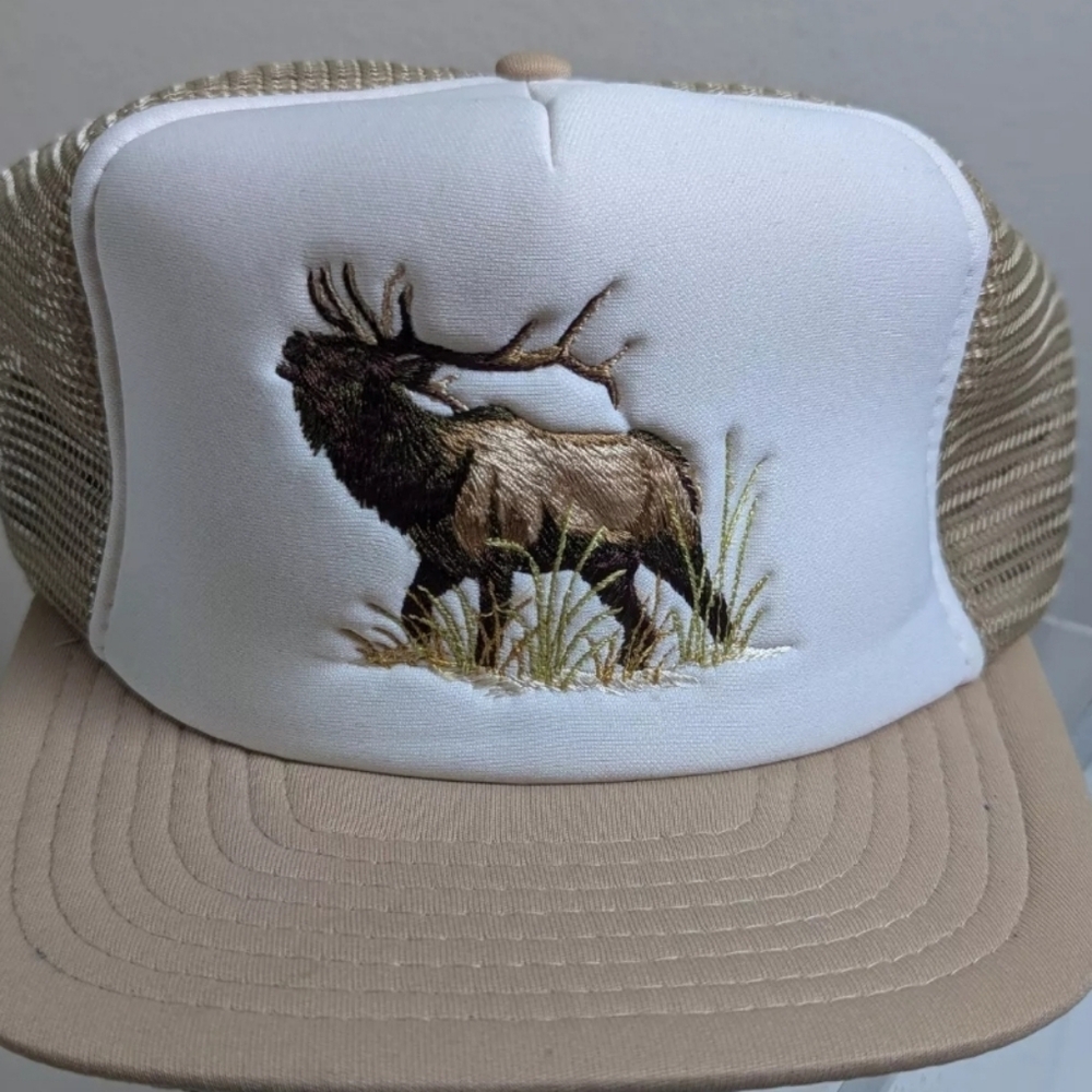 Vintage Elk Foam Trucker Hat - Embroidered